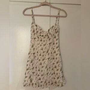 House of CB Cream Floral Slip Dress
